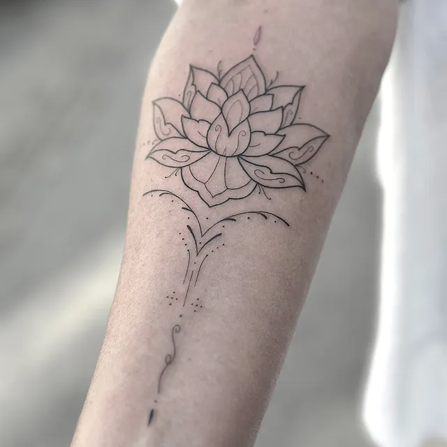 Lotusblomst tatovering